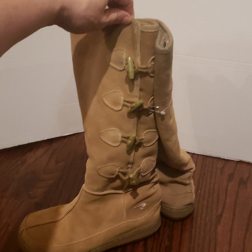 Rocket Dog Toggle Suede Boots Tan 6 Cy View 3